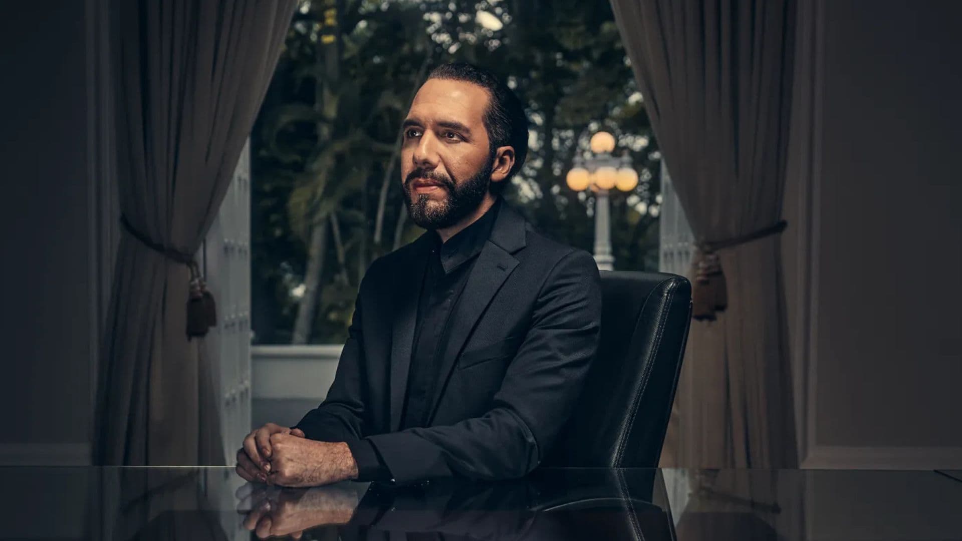 O presidente Bukele na Casa Presidencial em San Salvador, em 25 de junho