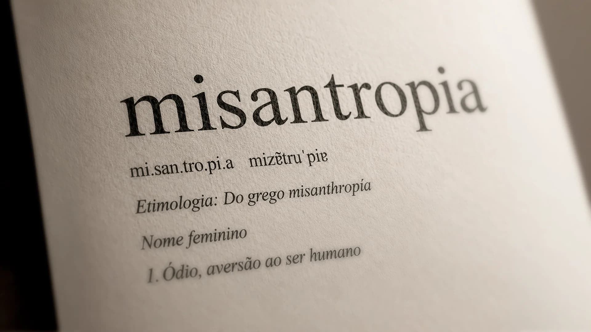 Misantropia significado alerta defesa civil