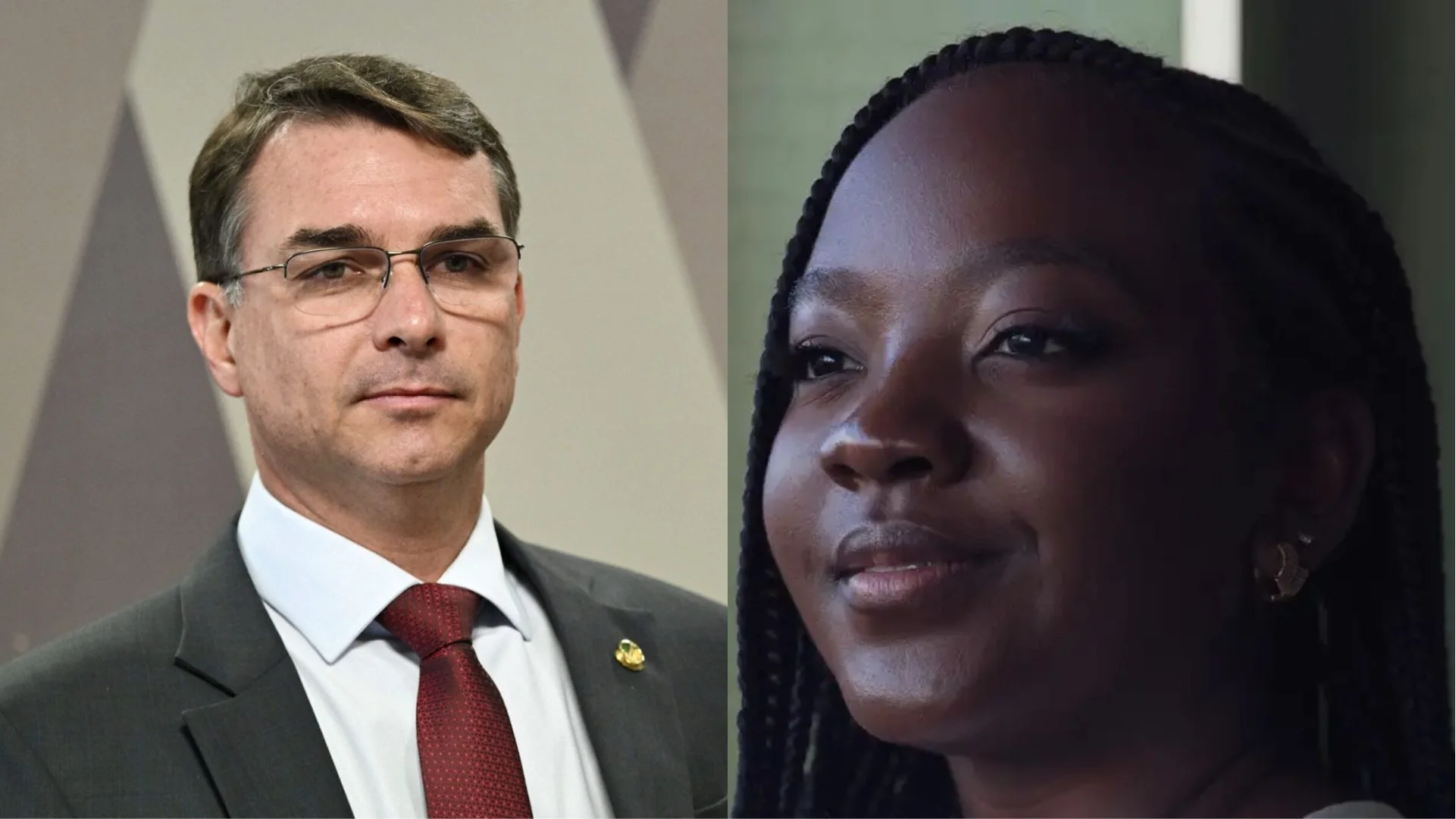 Flávio Bolsonaro e Ana Elisa