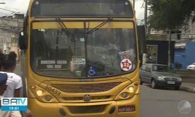 Ônibus em circulação em Salvador