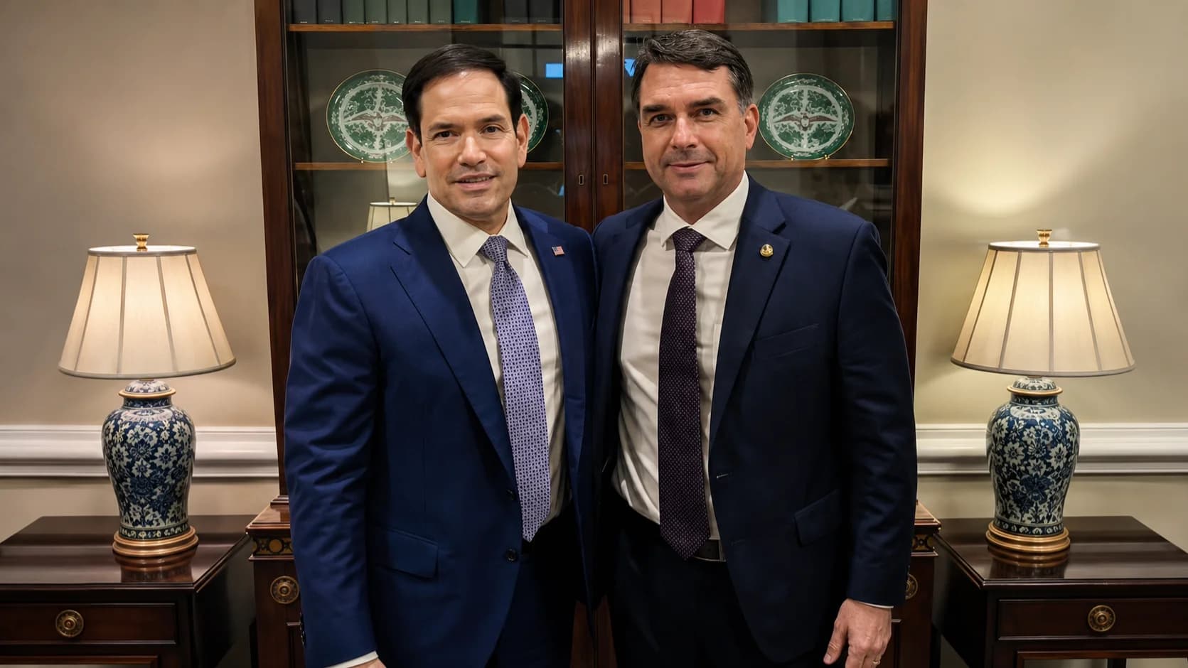 Marco Rubio e Flavio Bolsonaro