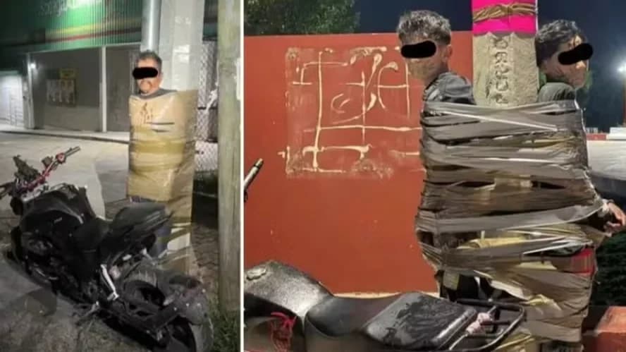 Batman mexicano prende ladrões de moto