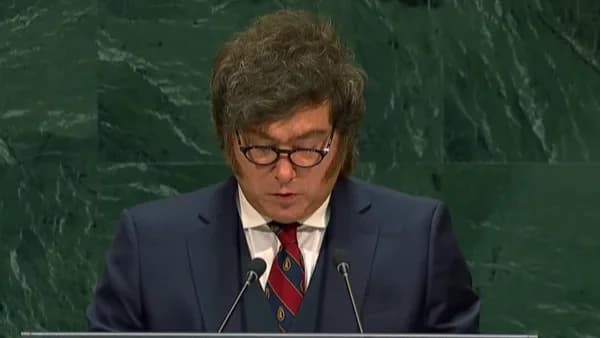 Milei durante discurso na ONU