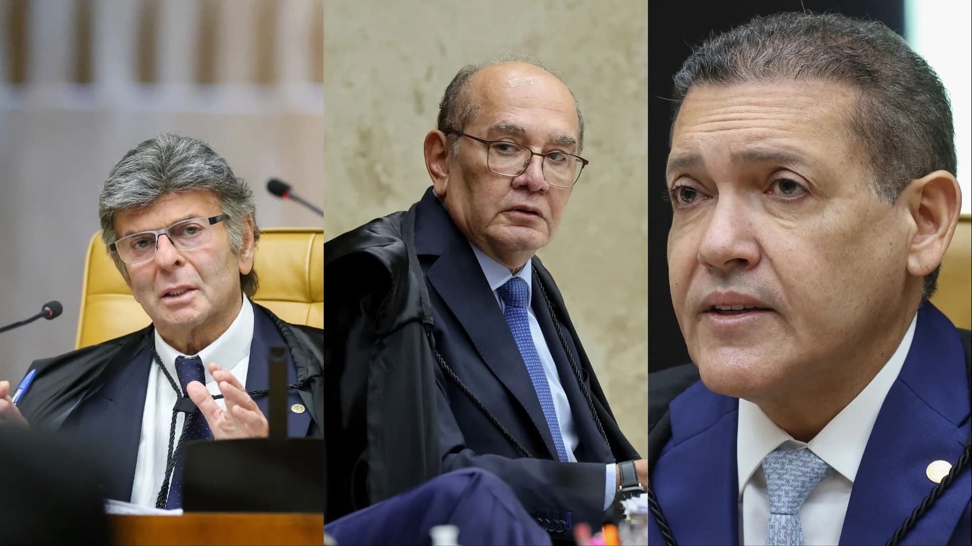 Luiz Fux, Gilmar Mendes e Kassio Nunes Marques